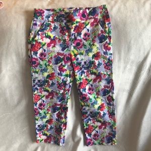 Janie and Jack - Never worn - Girls size 5 floral ponte pant